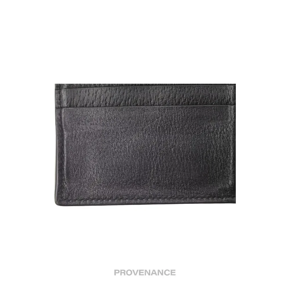 🔴 Gucci Bifold Wallet -Logo Stripe Web Black Leather